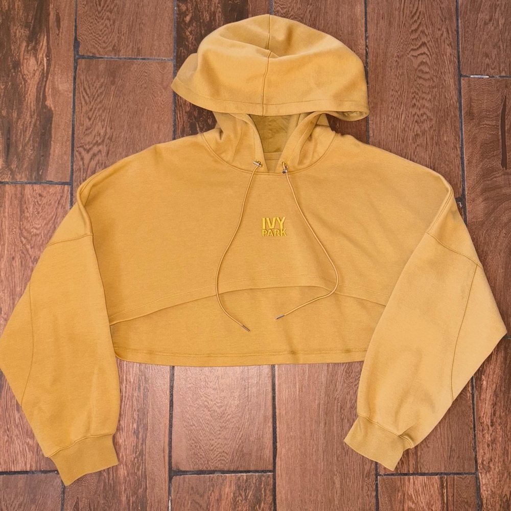 Adidas Ivy Park Shrug Cropped Hoodie Mesa Color Size M